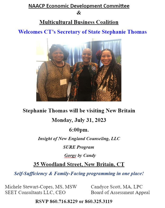 Secretary of the State Stephanie Thomas to Speak at NAACP Economic Development Committee and Multicultural Business Coalition meeting